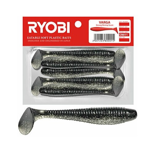 Мягкая силиконовая приманка риппер Ryobi VARGA (96mm), CN011 (christmas toy), ( упк. 4 шт.)