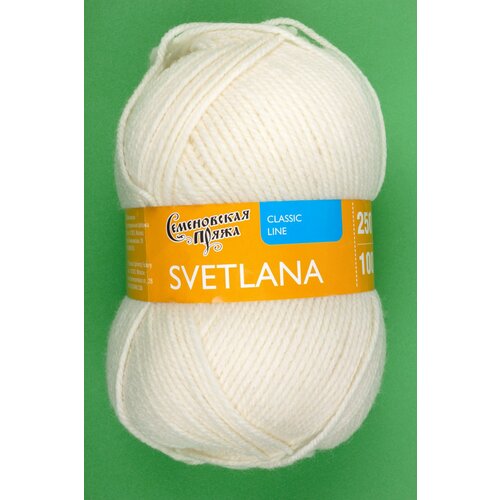 Пряжа Семеновская Svetlana (Светлана ПШ) суровый (25), 50%шерсть/50%акрил, 250м, 100г, 3шт
