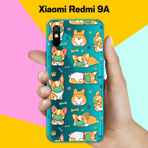 Силиконовый чехол Корги в масках на Xiaomi Redmi 9A силиконовый чехол корги в масках на xiaomi redmi note 9