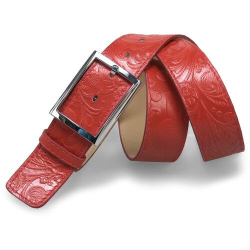 фото Ремень olio rosti, размер 120, красный