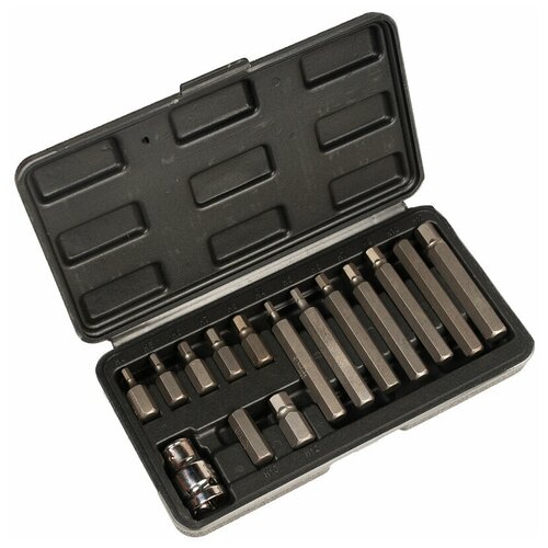 фото Набор бит, вставок, 15 пр. hex н4-н12 автодело 40645 автоdело