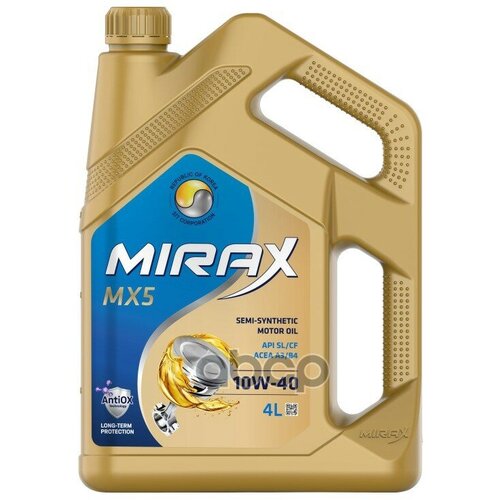 MIRAX Mx5 Sae 10W-40 Api Sl/Cf, Acea A3/B4