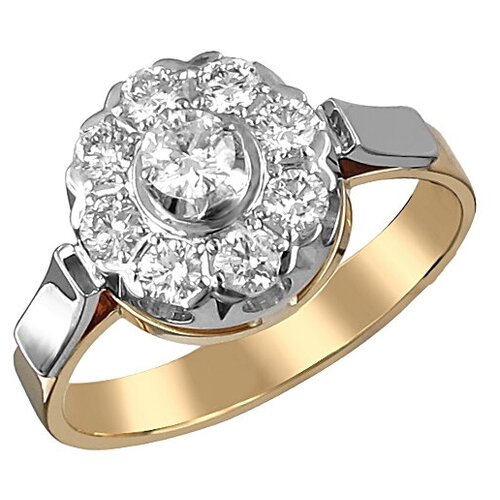 фото Эстет золотое кольцо с бриллиантами 01к6810420, размер 18.5