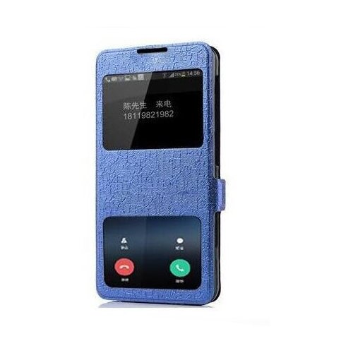 фото Чехол-книжка mypads для oppo a15/ a15s с окном вызова предпросмотра и свайпом позволяет отвечать на звонки и сообщения не открывая крышку синий