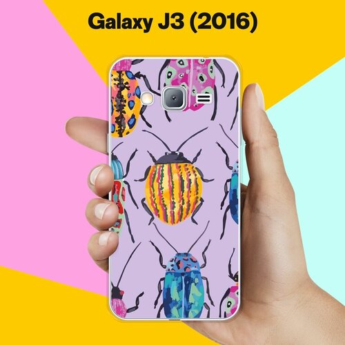 Силиконовый чехол на Samsung Galaxy J3 (2016) Жуки / для Самсунг Галакси Джи 3 2016