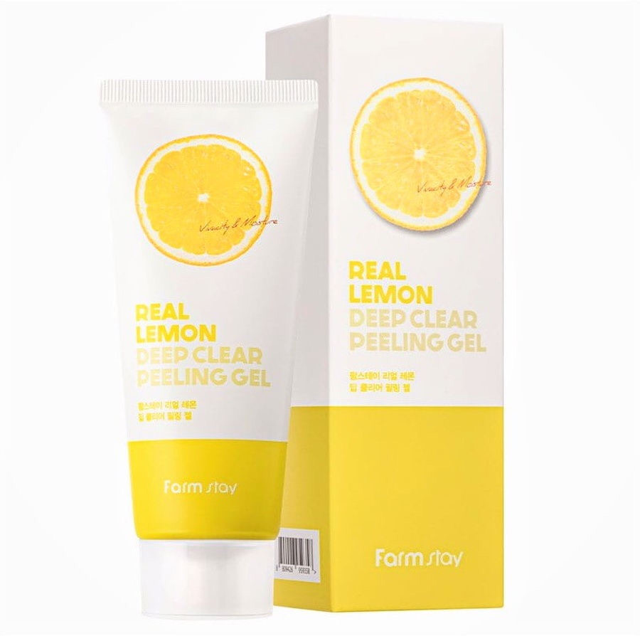 FarmStay Пилинг-скатка для лица с лимоном Real Lemon Deep Clear Peeling Gel 100 ml.