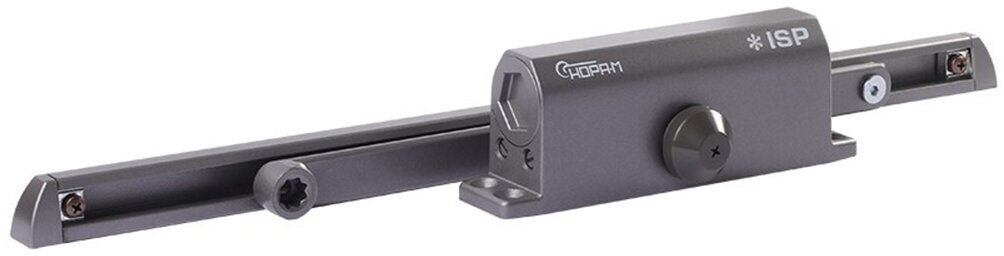 Доводчик дверной Нора-М 440 Isparus Slider, для дверей 70 - 130 кг, со скользящей тягой, графит