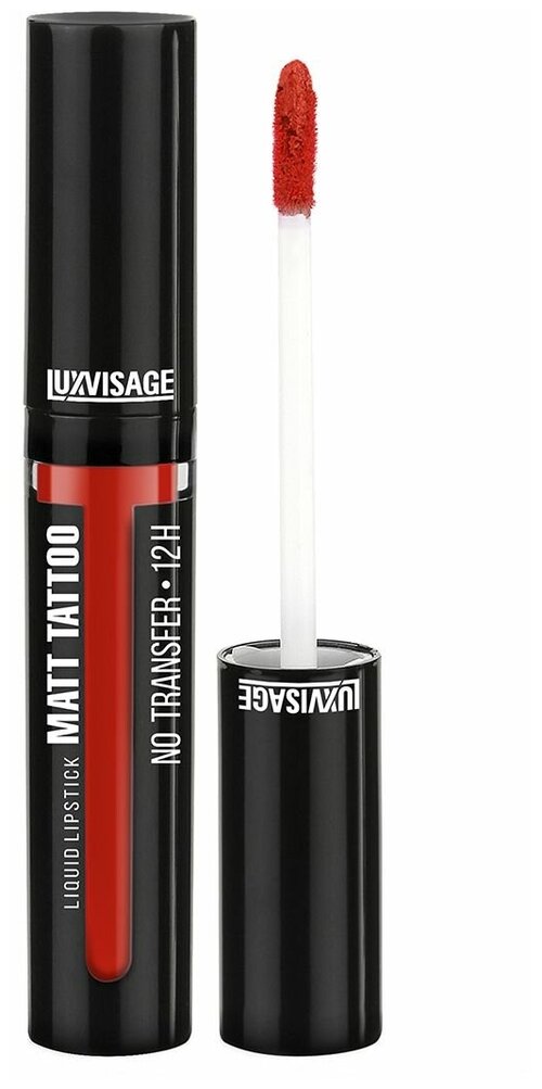 LUXVISAGE Матовая жидкая помада MATT TATTOO no transfer 12H, оттенок 109 Classic red