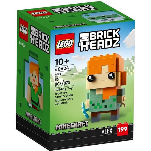 Конструктор LEGO Brickheadz 40624 Alex фигурки mattel minecraft snow showdown базовые стрэй и алекс gwc05