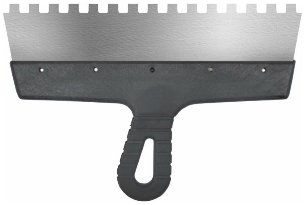 фото Фасадный зубчатый шпатель (300 мм, нержавеющая сталь, 10 мм) Biber 35238 тов-169789