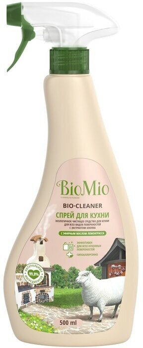 Спрей чистящий для кухни BioMio с эфирным маслом лемонграсса 500мл