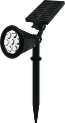 Светильник светодиодный с датчиком освещения Solar LED на солнечных батареях, 1,5Вт, 6500К +RGB, IP65, 5 режимов, черный, duwi, 25032 6