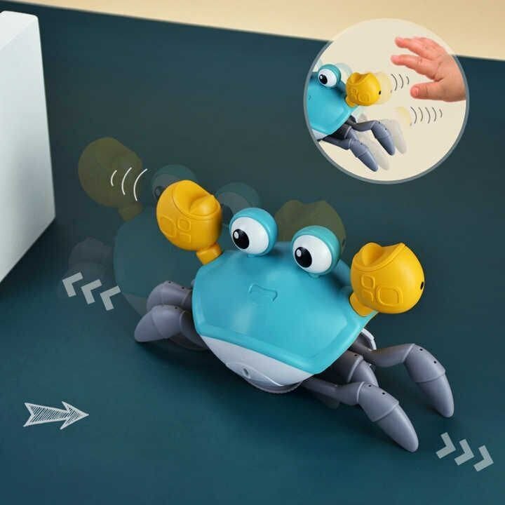 Интерактивная детская музыкальная сенсорная робот игрушка Tripla веселый бегающий краб