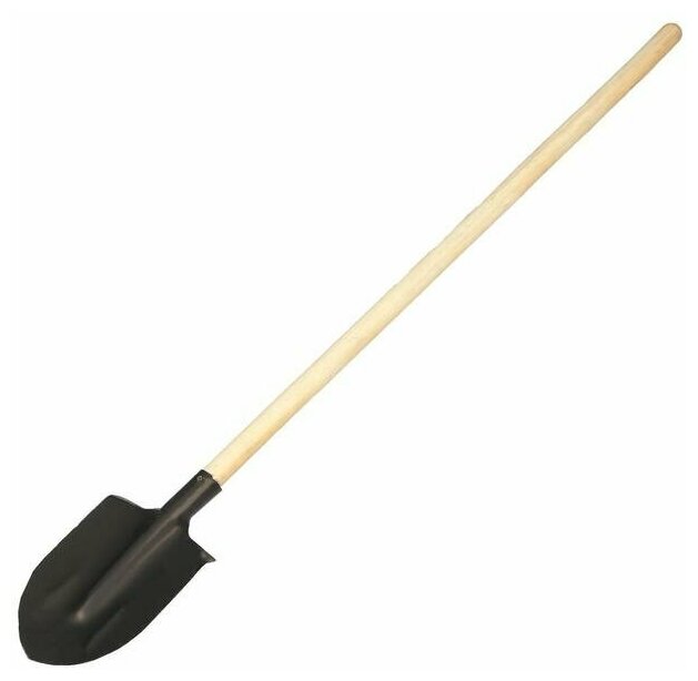 Лопата штыковая, острая, L = 153 см, деревянный черенок 1 сорт - фотография № 4