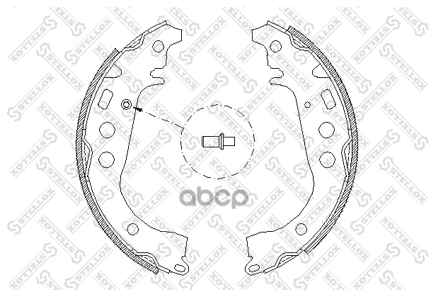 112 100-Sx_=4101.00=4101.01=K2342-01 ! Колодки Барабанные Toyota Yaris/Yaris Verso 99> Stellox арт. 112100SX