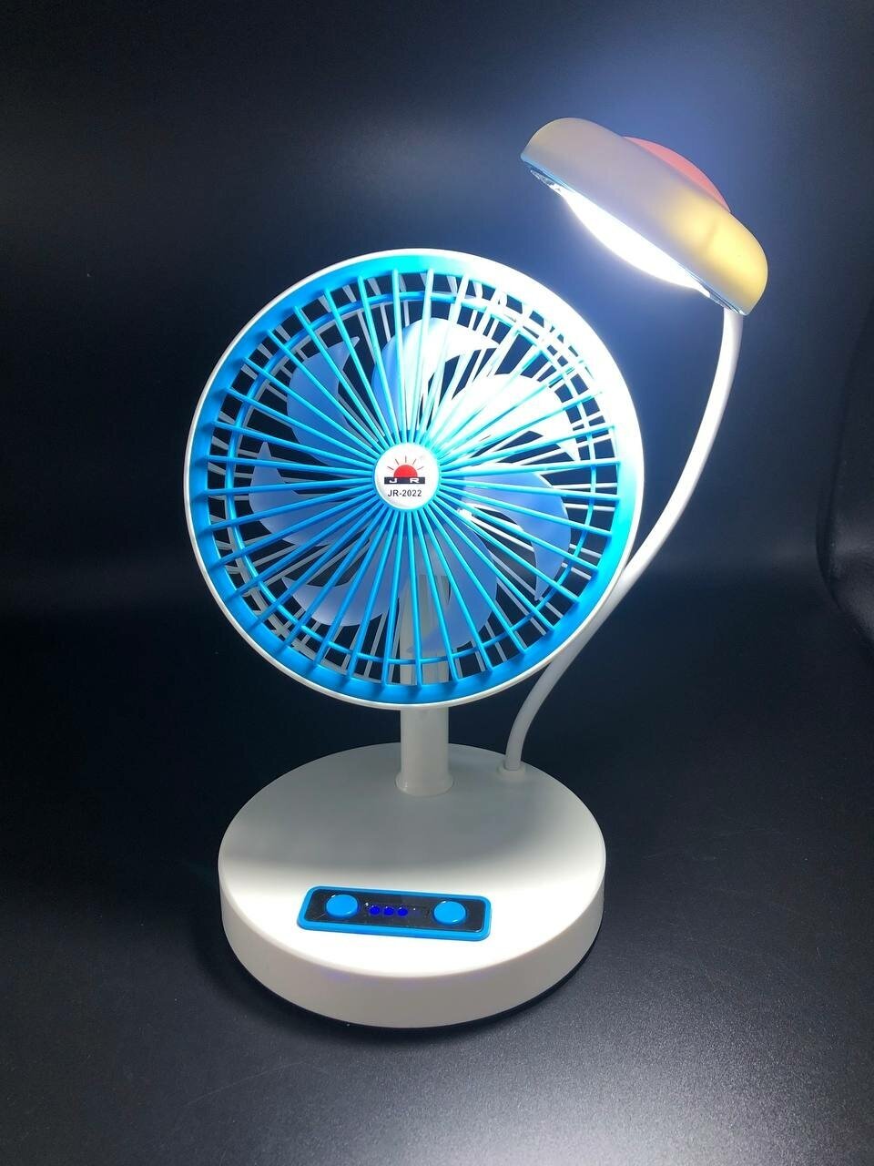 Вентилятор настольный беспроводной с LED лампой, 2 режима