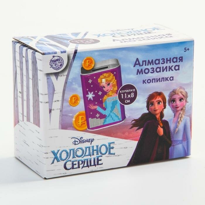 Disney Алмазная мозаика на копилках, 11.5х8.5 см, Холодное сердце