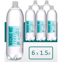 Magnio Mg щелочная вода pH 8.2+ минеральная с магнием негазированная, для похудения, улучшение работы ЖКТ 6 бут.*1.5 л.