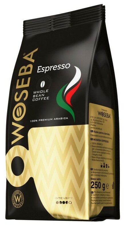Кофе в зернах Woseba Espresso, Арабика 100 %, 250 г