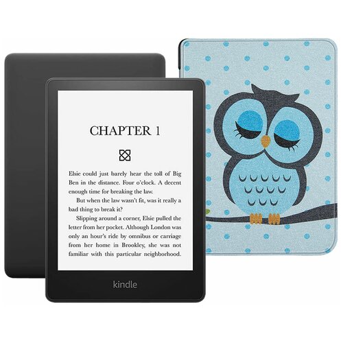 Электронная книга Amazon Kindle PaperWhite 2021 8Gb black Ad-Supported с обложкой ReaderONE