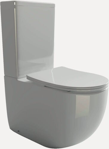 Изображение товара Унитаз-компакт Ceramicanova Metropol 820х620х385 безободковый, сиденье микролифт, белый CN4001