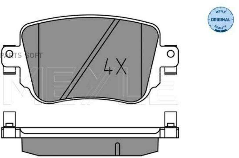 Колодки тормозные AUDI A1 I (8X_) (05/10-10/18), A1 II (GB_) (07/18-), Q3 I (8U_) (06/11-12/18), SEA MEYLE / арт. 0252510917 - (1 шт)