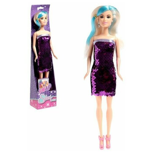 Кукла модель Ульяна в платье, цв. фиолетовый, 1 шт.