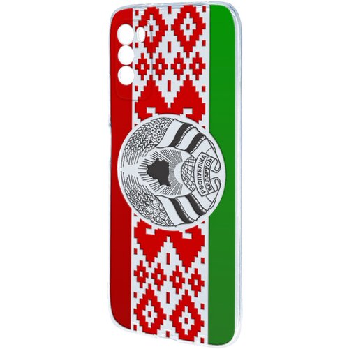 Силиконовый чехол Mcover для Xiaomi Poco M3 с рисунком Флаг Беларуси силиконовый чехол mcover для xiaomi poco m3 с рисунком флаг казахстана