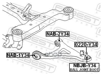 Опора шаровая переднего нижнего рычага Febest 0220-Y34