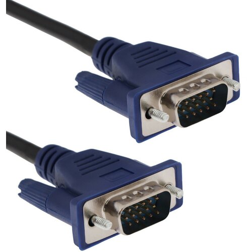 Кабель видео VGA (m) - VGA (m), 3 м, чёрный кабель видео vga m vga m 2 6 м чёрный