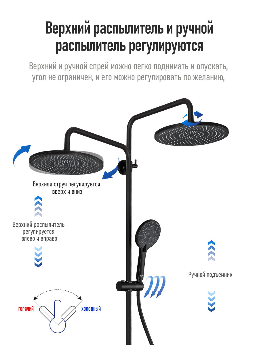 Душевая стойка Gappo G2495 - фото №4