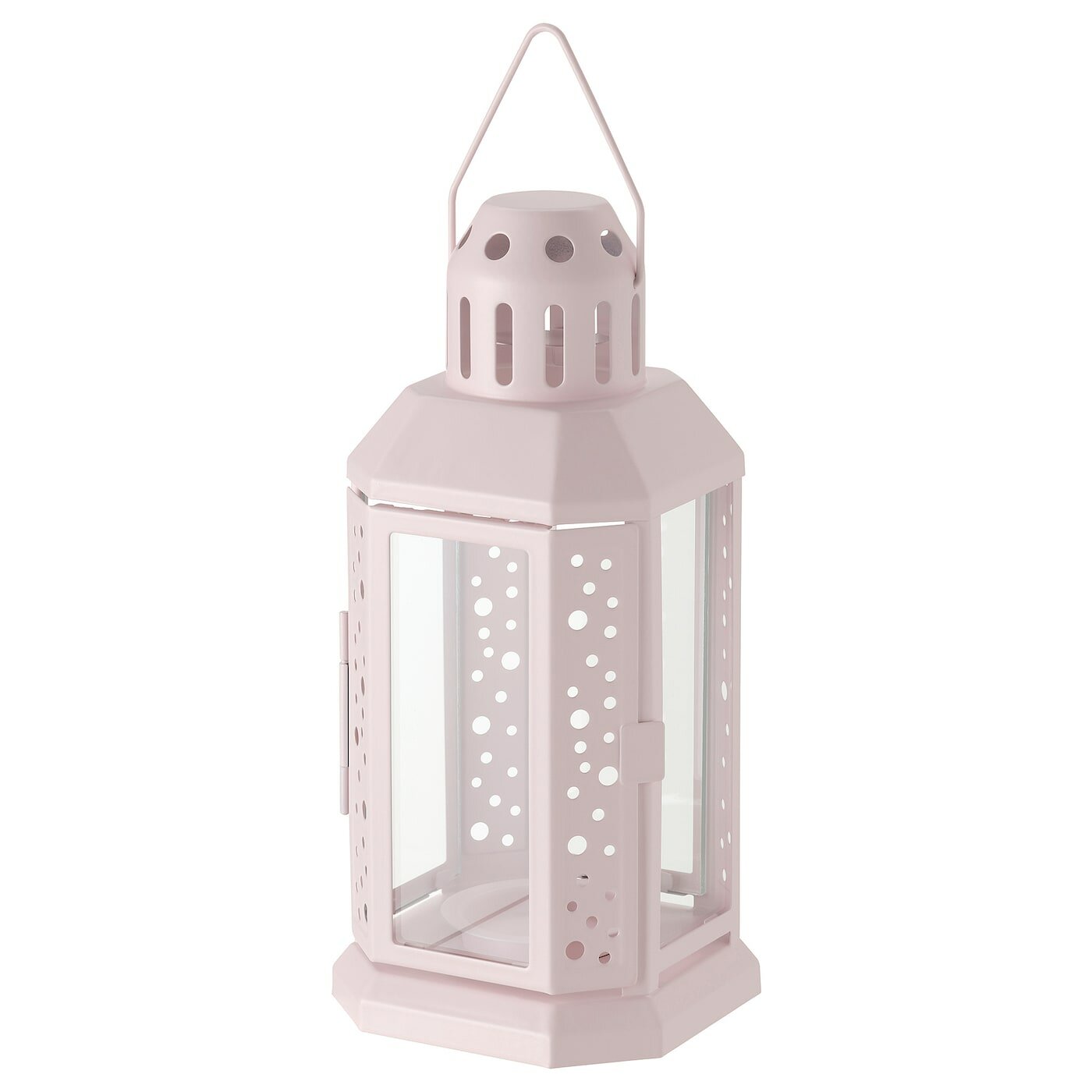 Подсвечник энрум икеа (ENRUM IKEA), 22 см, фонарь для свечи, бледно-розовый