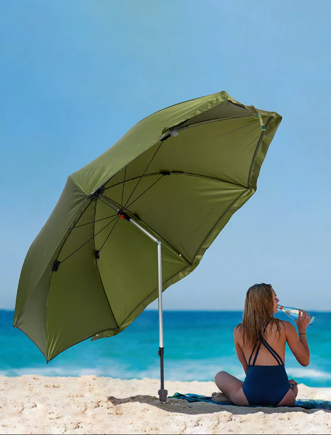 Зонт-палатка карповый / Шатер для рыбалки и отдыха / Пляжный зонт с тентом / Зонт с навесом от дождя и солнца / D=220 см - фотография № 13