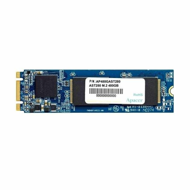 SSD жесткий диск APACER AP480GAST280-1 M.2 480GB, черный