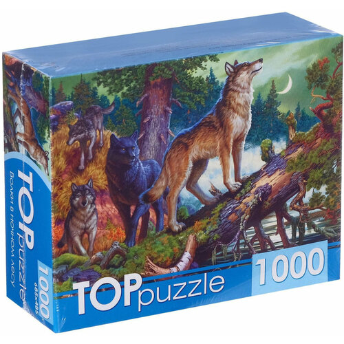 пазл ravensburger волки в лесу 1000 элементов Большой классический пазл Волки в ночном лесу, игра-головоломка для детей и взрослых, 1000 элементов