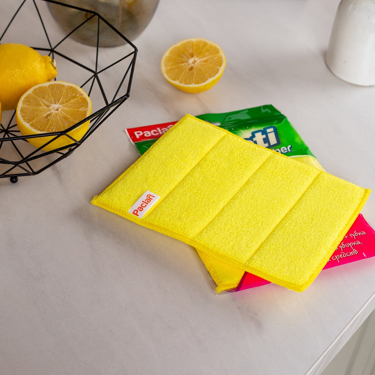 Салфетка для уборки микрофибра тряпка губка, 17 х 23 см, Paclan — фото 1
