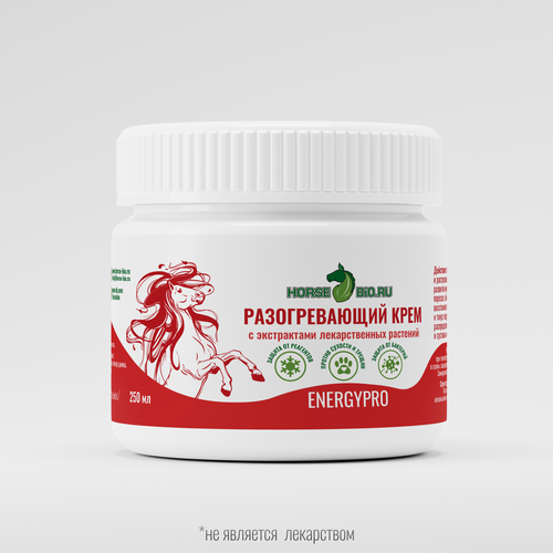 Крем разогревающий Horse-Bio EnergyPro для лошадей, 250 мл