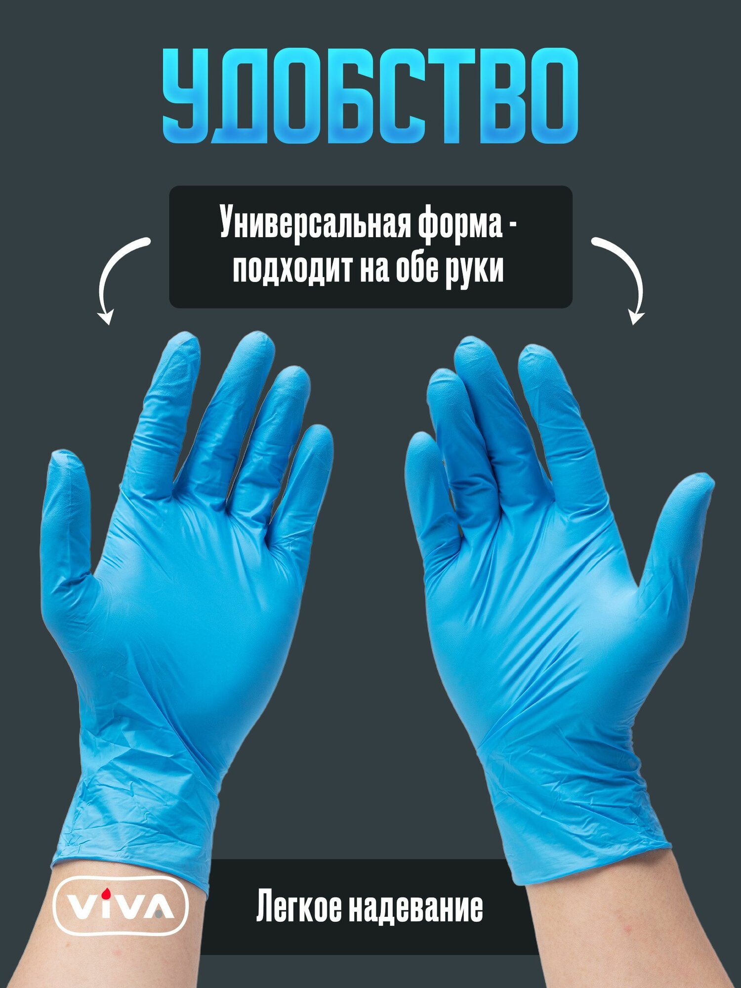Картинки Перчатки нитриловые нитриловые - 100 штук, размер M