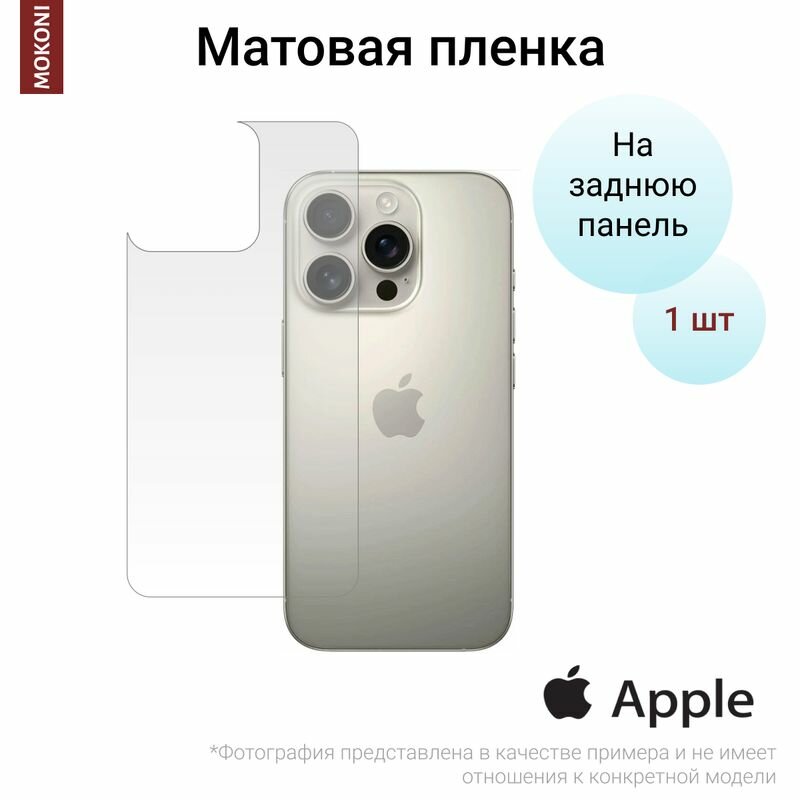 Гидрогелевая защитная пленка для Apple iPhone 16 Pro Max / Эппл Айфон 16 Про Макс с эффектом самовосстановления (на заднюю панель) - Матовая