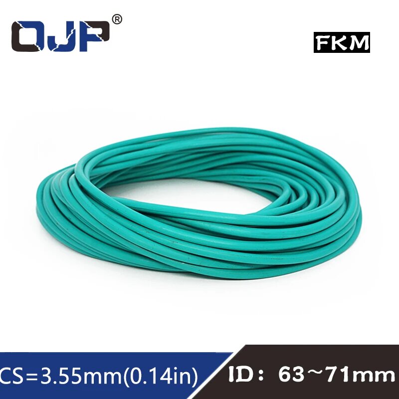 Резиновые кольца 1 шт./лот зеленое уплотнение FKM толщина 355 мм ID63/65/66/67/68/69/70/71 мм резиновые прокладки уплотнительная прокладка для мытья топлива