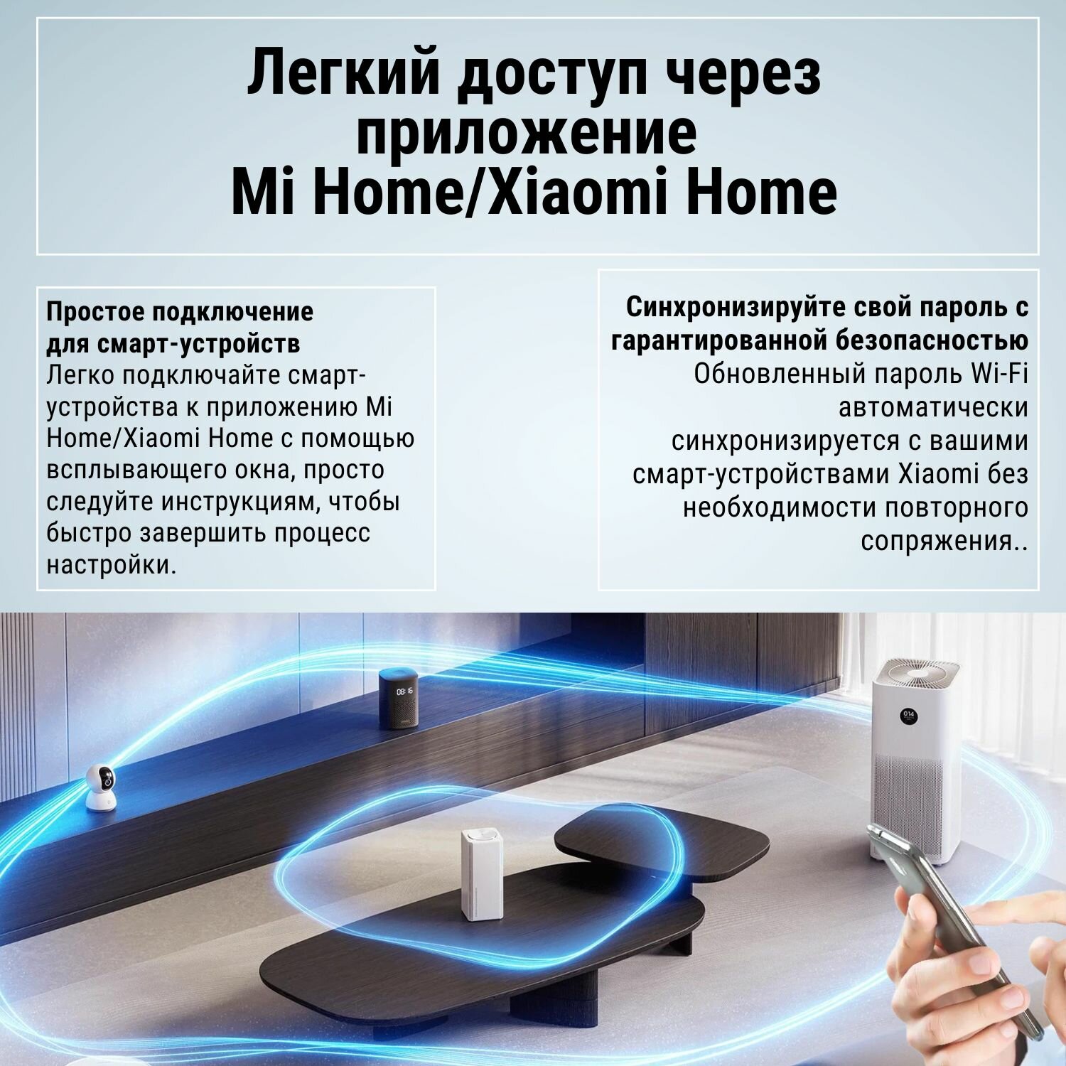 Wi-Fi роутер Xiaomi Mesh System AX3000 NE, MESH система GLOBAL — фото 1