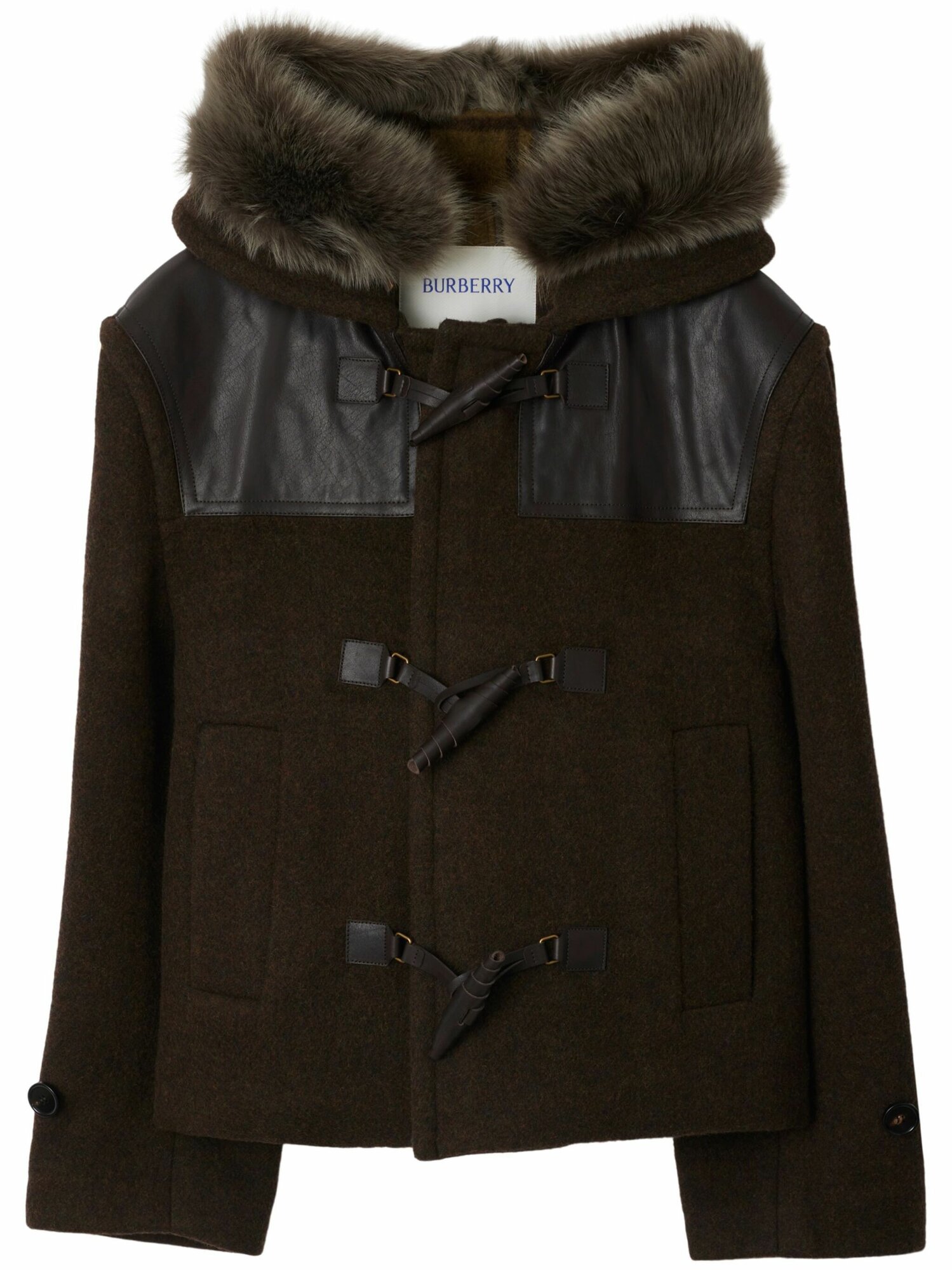 Пальто BURBERRY, размер 52 UK, коричневый