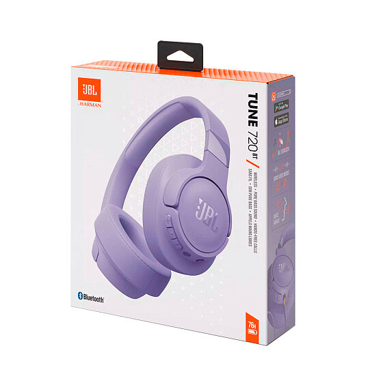 Беспроводные наушники JBL Tune 720BT, mini jack 3.5 mm, Сиреневый