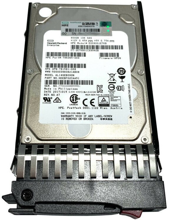 Жесткий диск HP 900GB SAS, 10K 785414-001