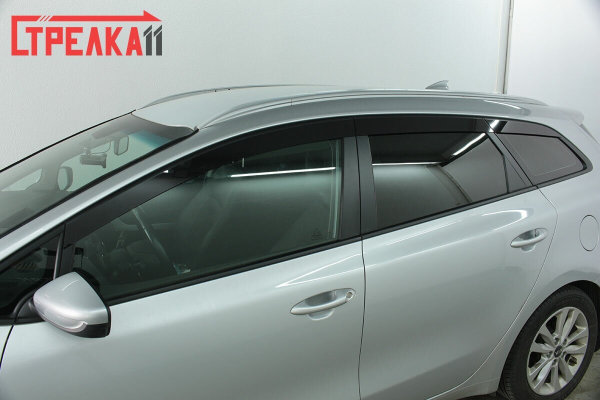 Дефлектор 2D для KIA CEED (Универсал) 2012-2015г. в. (II) - Комплект (4шт)