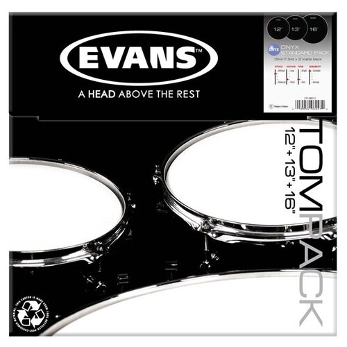 Пластик для барабана Evans ETP-ONX2-S evans b13onx2 пластик для барабана evans onyx 13