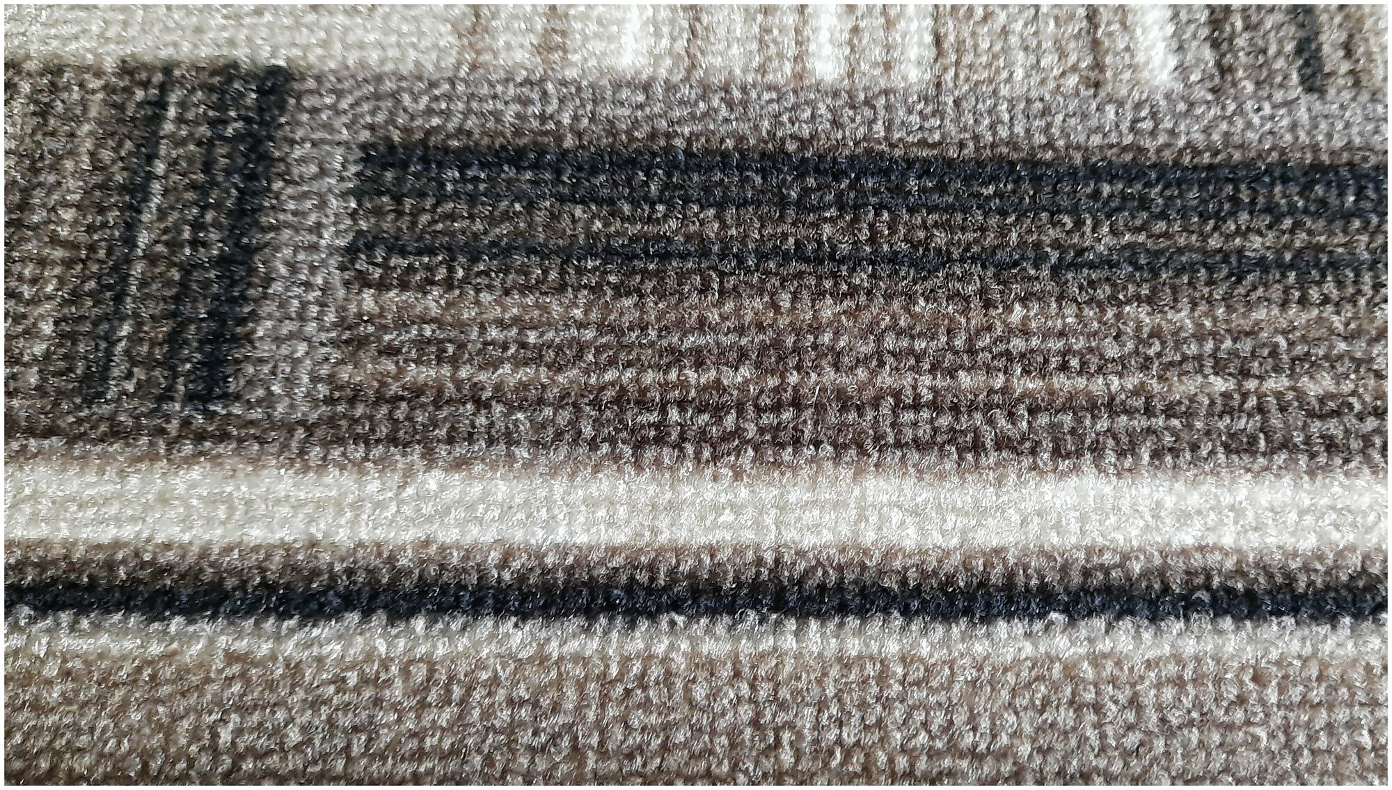 Ковровая дорожка на войлоке, Витебские ковры, с печатным рисунком, 1811, серая, 0.9*4.5 м - фотография № 3
