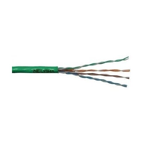 Кабель NEOMAX [NM720032-P] F/UTP cat.5e 4x2x0.52, 24 AWG, Медь, внешний, PE, 305м, черный neomax неомакс витая пара кабель neomax nm20001 f utp cat 5e 4 пары 305 м 0 52 мм 24 awg медь pvc jacket