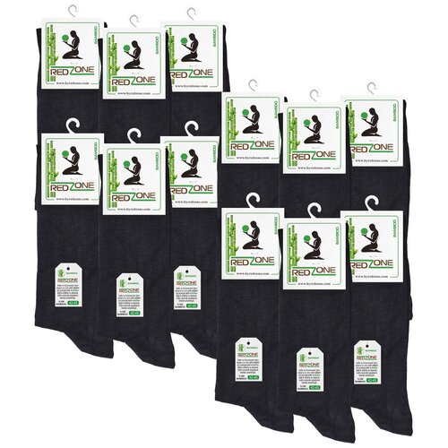 фото Носки redzone мужские, комплект носков - 12 пар, бамбук, темно-серые, р. 42-45