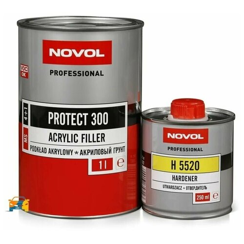 Грунт акриловый 41MS черный Novol PROTECT300 10025 3479₽